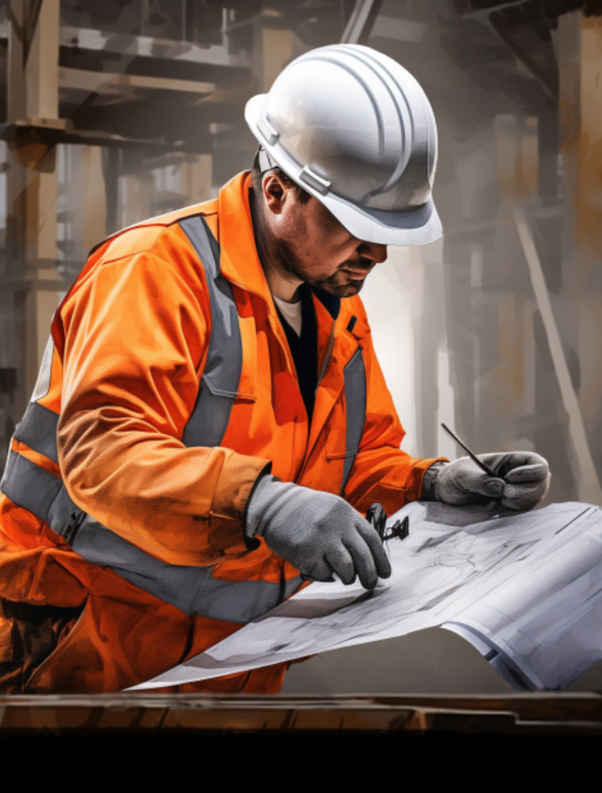 Kar-Mar Montageteam prüft Montagepläne